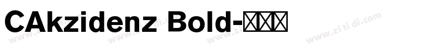 CAkzidenz Bold字体转换